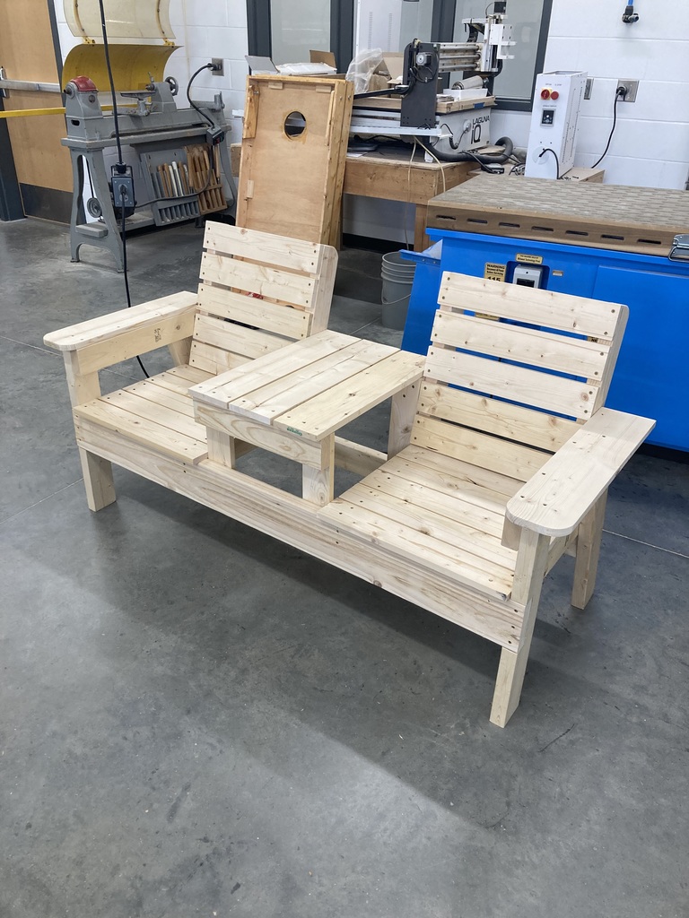 Completed bench