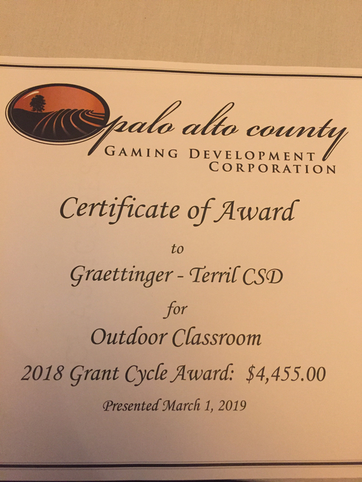 Outdoor classroom award